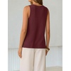 image:imageZESICA Womens Summer Crochet Sleeveless Tank TopsBurgundy