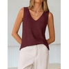 image:imageZESICA Womens Summer Crochet Sleeveless Tank TopsBurgundy