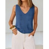 image:imageZESICA Womens Summer Crochet Sleeveless Tank TopsDustyblue