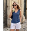 image:imageZESICA Womens Summer Crochet Sleeveless Tank TopsDustyblue