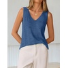 image:imageZESICA Womens Summer Crochet Sleeveless Tank TopsDustyblue