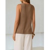image:imageZESICA Womens Summer Crochet Sleeveless Tank TopsKhaki