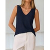 image:imageZESICA Womens Summer Crochet Sleeveless Tank TopsNavyblue