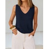 image:imageZESICA Womens Summer Crochet Sleeveless Tank TopsNavyblue