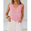 image:imageZESICA Womens Summer Crochet Sleeveless Tank TopsPink