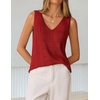 image:imageZESICA Womens Summer Crochet Sleeveless Tank TopsRed