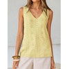 image:imageZESICA Womens Summer Crochet Sleeveless Tank TopsYellow
