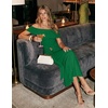 image:imageZESICA Womens Summer Elegant Off Shoulder Bodycon Maxi DressGreen