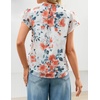 image:imageZESICA Womens Summer Floral Chiffon Tops Short Sleeve BlouseIvory