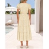 image:imageZESICA Womens Summer Floral Flowy Midi Dress Beach Party DressesApricot