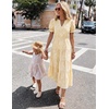 image:imageZESICA Womens Summer Floral Flowy Midi Dress Beach Party DressesApricot