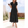 image:imageZESICA Womens Summer Floral Flowy Midi Dress Beach Party DressesBlack