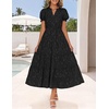 image:imageZESICA Womens Summer Floral Flowy Midi Dress Beach Party DressesBlack