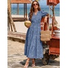 image:imageZESICA Womens Summer Floral Flowy Midi Dress Beach Party DressesBlue
