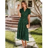 image:imageZESICA Womens Summer Floral Flowy Midi Dress Beach Party DressesGreen