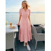 image:imageZESICA Womens Summer Floral Flowy Midi Dress Beach Party DressesPink