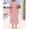 image:imageZESICA Womens Summer Floral Flowy Midi Dress Beach Party DressesPink