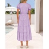 image:imageZESICA Womens Summer Floral Flowy Midi Dress Beach Party DressesPurple