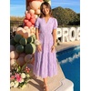 image:imageZESICA Womens Summer Floral Flowy Midi Dress Beach Party DressesPurple