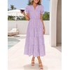 image:imageZESICA Womens Summer Floral Flowy Midi Dress Beach Party DressesPurple