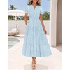 image:imageZESICA Womens Summer Floral Flowy Midi Dress Beach Party DressesSky