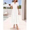 image:imageZESICA Womens Summer Floral Flowy Midi Dress Beach Party DressesWhite