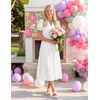 image:imageZESICA Womens Summer Floral Flowy Midi Dress Beach Party DressesWhite