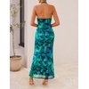 image:imageZESICA Womens Summer Floral Halter Neck Sleeveless Maxi DressGreen