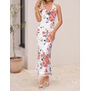 image:imageZESICA Womens Summer Floral Halter Neck Sleeveless Maxi DressIvory