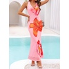 image:imageZESICA Womens Summer Floral Halter Neck Sleeveless Maxi DressLightpink