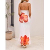 image:imageZESICA Womens Summer Floral Halter Neck Sleeveless Maxi DressOrange