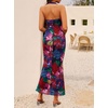 image:imageZESICA Womens Summer Floral Halter Neck Sleeveless Maxi DressPurplered