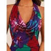 image:imageZESICA Womens Summer Floral Halter Neck Sleeveless Maxi DressPurplered