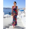 image:imageZESICA Womens Summer Floral Halter Neck Sleeveless Maxi DressPurplered