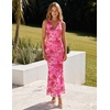 image:imageZESICA Womens Summer Floral Halter Neck Sleeveless Maxi DressRosypink