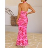 image:imageZESICA Womens Summer Floral Halter Neck Sleeveless Maxi DressRosypink