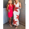 image:imageZESICA Womens Summer Floral Halter Neck Sleeveless Maxi DressWhite