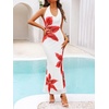 image:imageZESICA Womens Summer Floral Halter Neck Sleeveless Maxi DressWhite