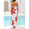 image:imageZESICA Womens Summer Floral Halter Neck Sleeveless Maxi DressWhite