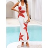 image:imageZESICA Womens Summer Floral Halter Neck Sleeveless Maxi DressWhite