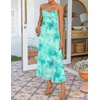 image:imageZESICA Womens Summer Floral Sleeveless Bodycon Maxi DressAqua