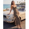 image:imageZESICA Womens Summer Floral Sleeveless Bodycon Maxi DressLeopard