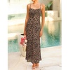 image:imageZESICA Womens Summer Floral Sleeveless Bodycon Maxi DressLeopard