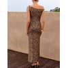 image:imageZESICA Womens Summer One Shoulder Floral Bodycon Midi DressesBrown