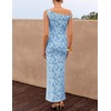 image:imageZESICA Womens Summer One Shoulder Floral Bodycon Midi DressesDustyblue