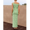 image:imageZESICA Womens Summer One Shoulder Floral Bodycon Midi DressesGreen