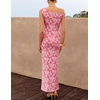 image:imageZESICA Womens Summer One Shoulder Floral Bodycon Midi DressesPink