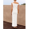 image:imageZESICA Womens Summer One Shoulder Floral Bodycon Midi DressesWhite