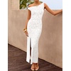 image:imageZESICA Womens Summer One Shoulder Floral Bodycon Midi DressesWhite