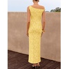 image:imageZESICA Womens Summer One Shoulder Floral Bodycon Midi DressesYellow